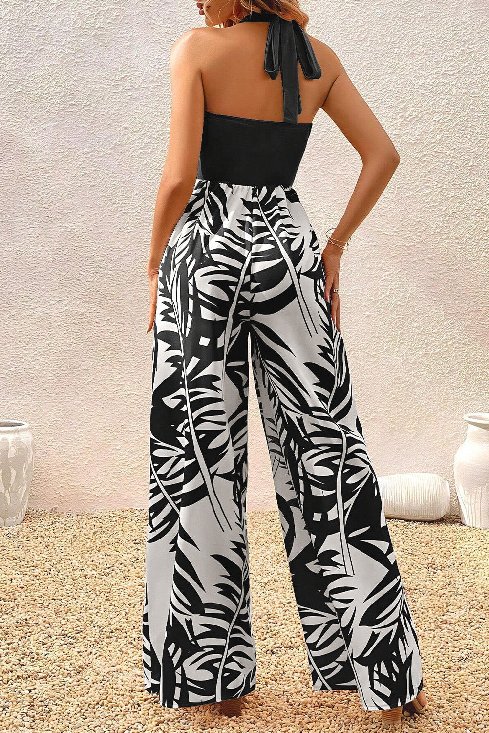 Printed leaves Jumpsuit
