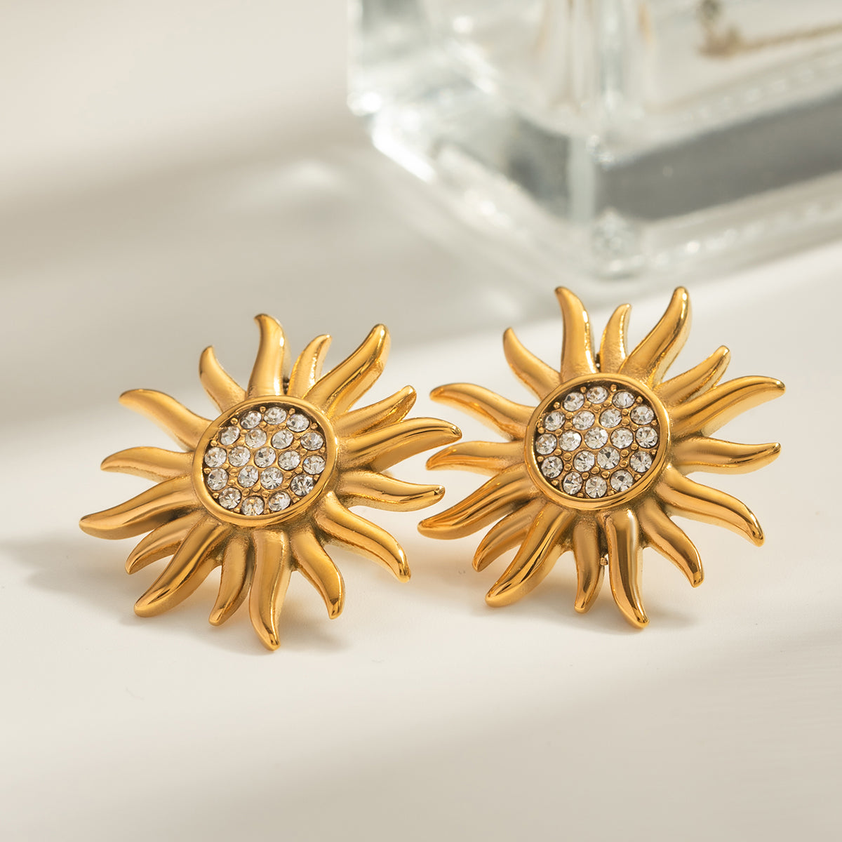 Pendientes con forma de sol