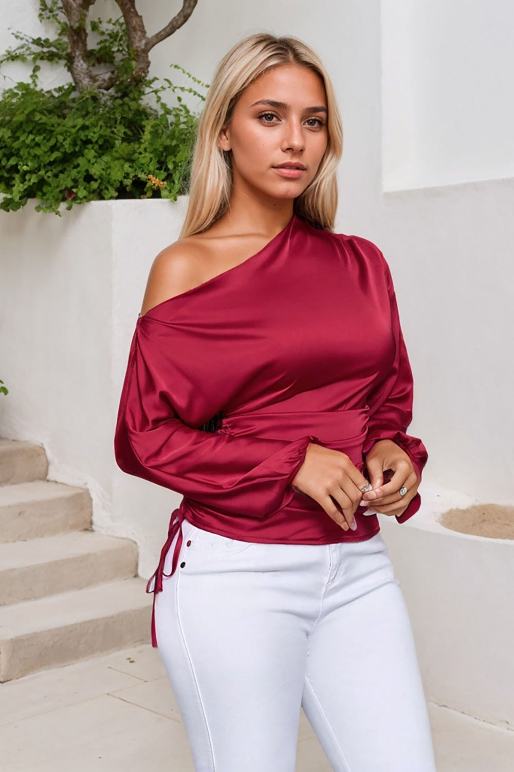 Blusa de un solo hombro