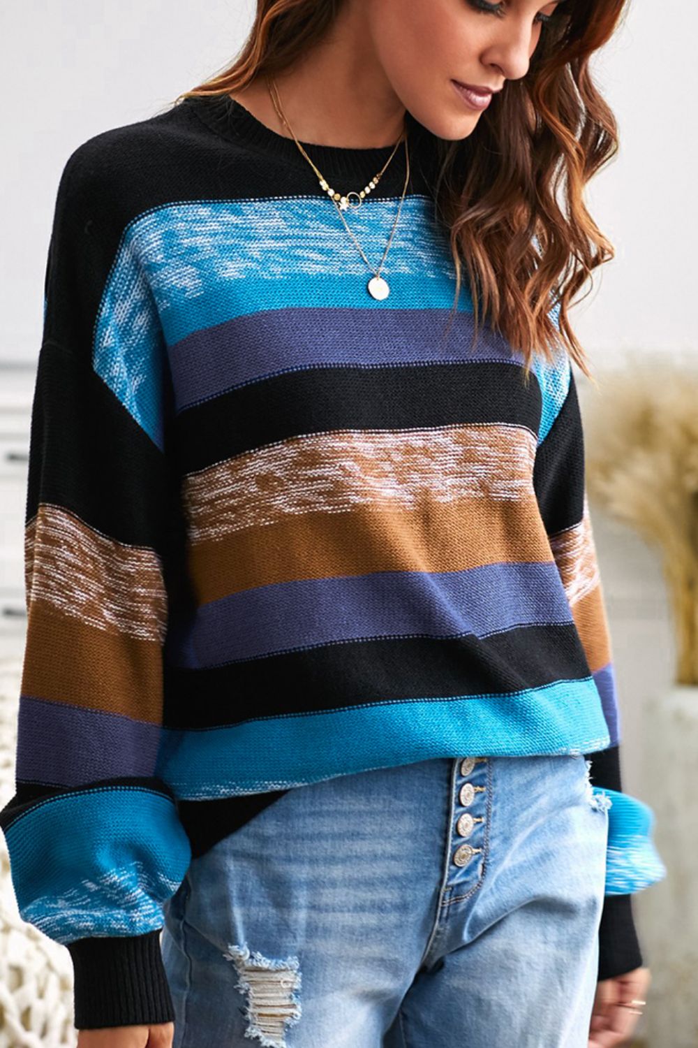 Contrast Sweater
