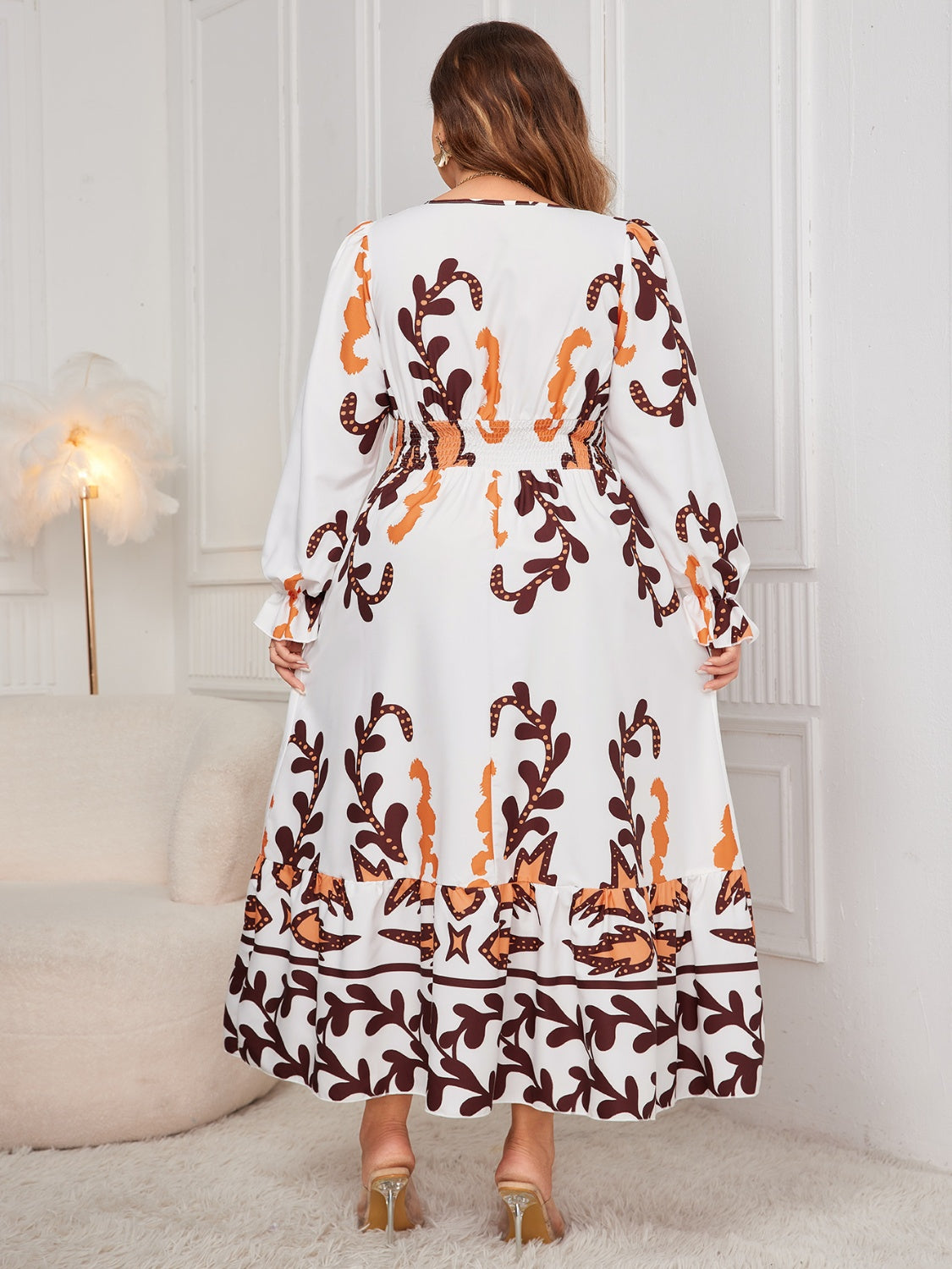 Honey Printed Surplice Dress