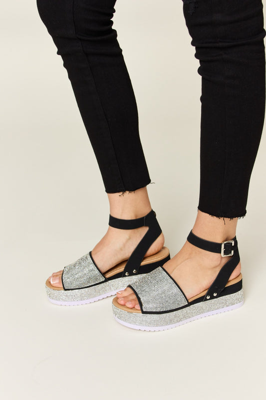 Forever Link Rhinestone,Wedge Sandals