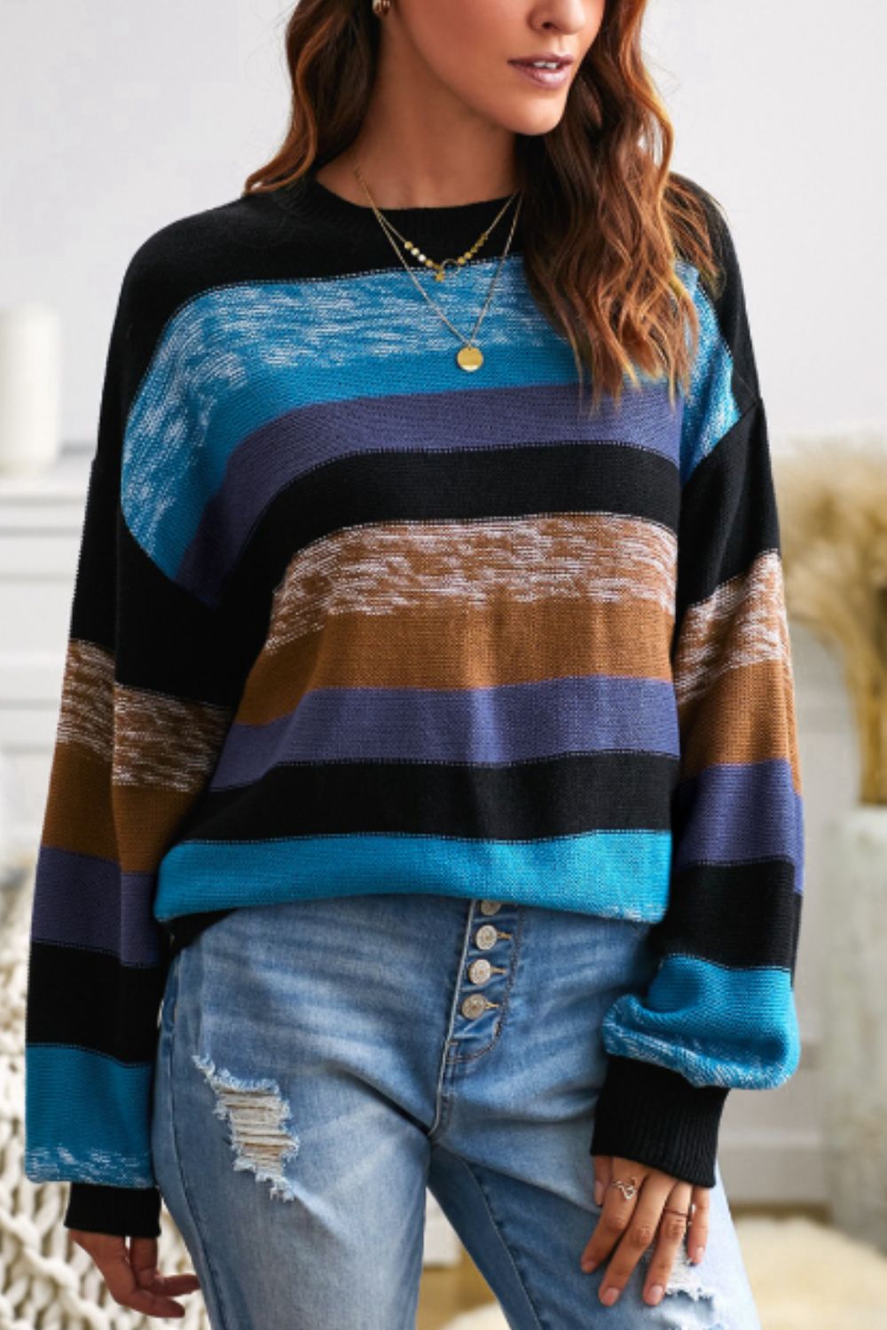 Contrast Sweater