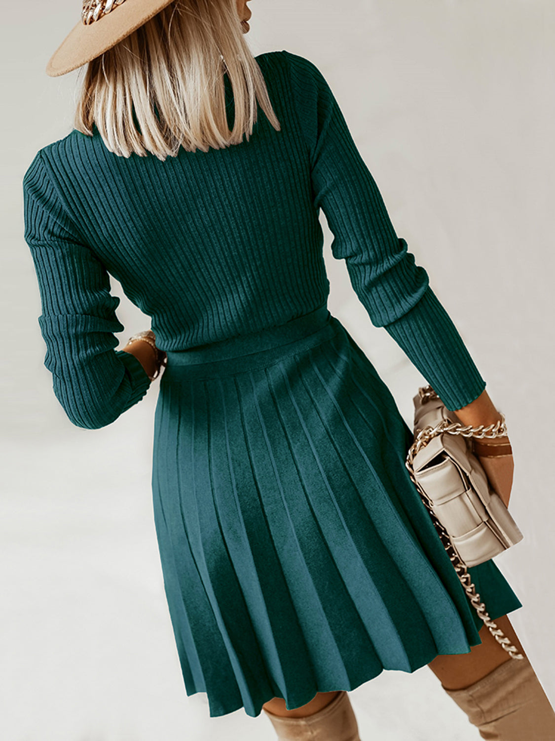 Tie Front Sweater Dress