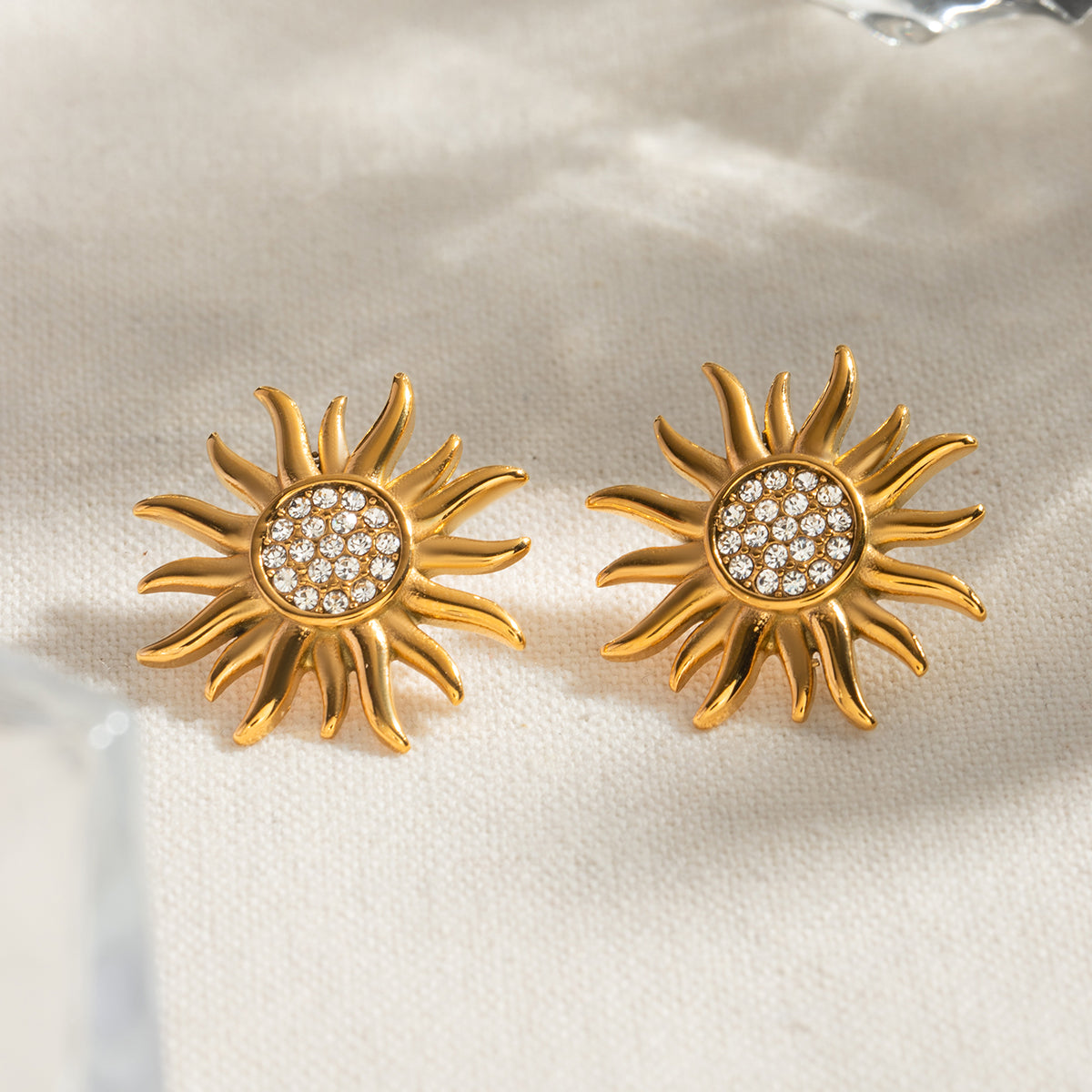 Pendientes con forma de sol