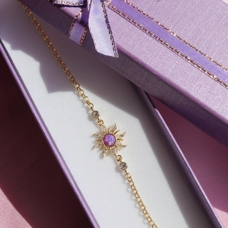 Sun opal Rapunzel necklace set