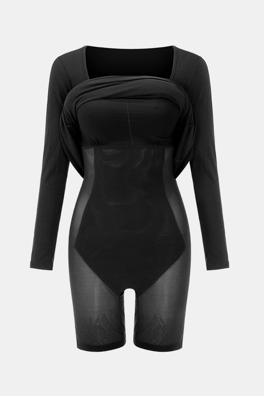 Basic Bae Built-In Shapewear  Long Sleeve Maxi Dress
