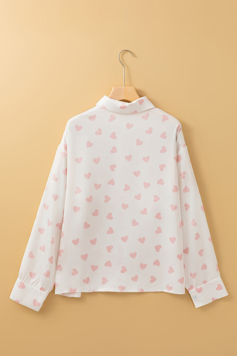 Camisa de manga larga con estampado de corazón