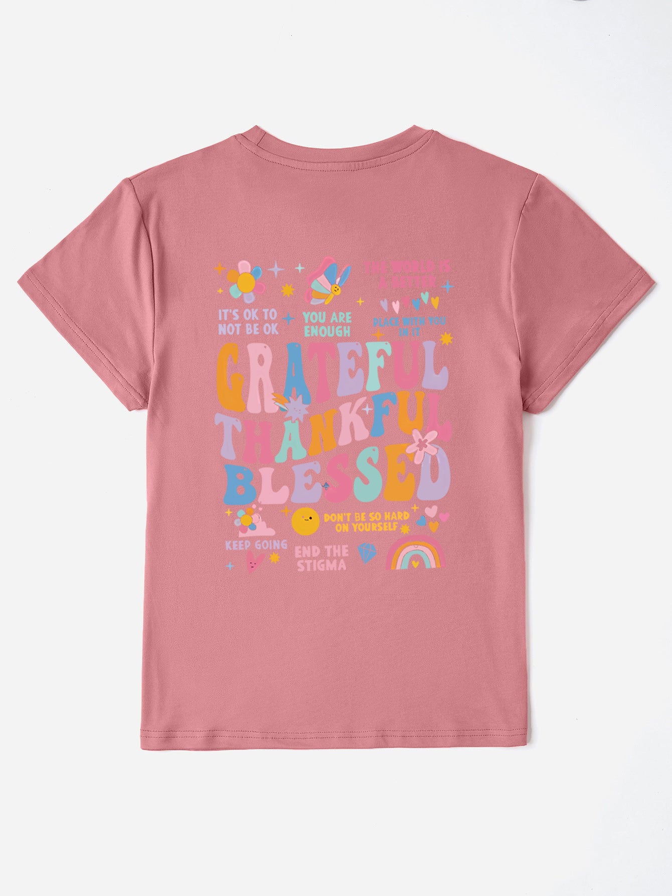 Grateful, thankful, blessed Short Sleeve T-Shirt