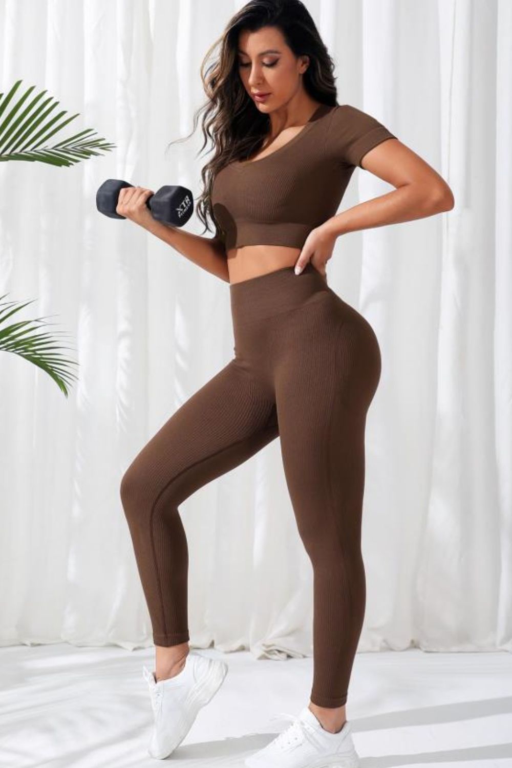 Top and High Waistband Long Active Pants