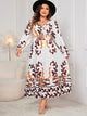 Honey Printed Surplice Dress