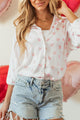 Camisa de manga larga con estampado de corazón