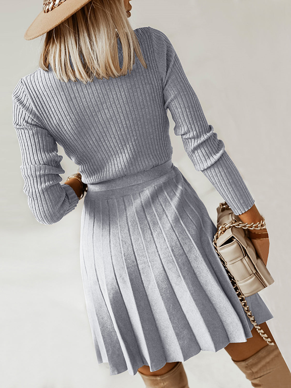 Tie Front  Sweater Dress