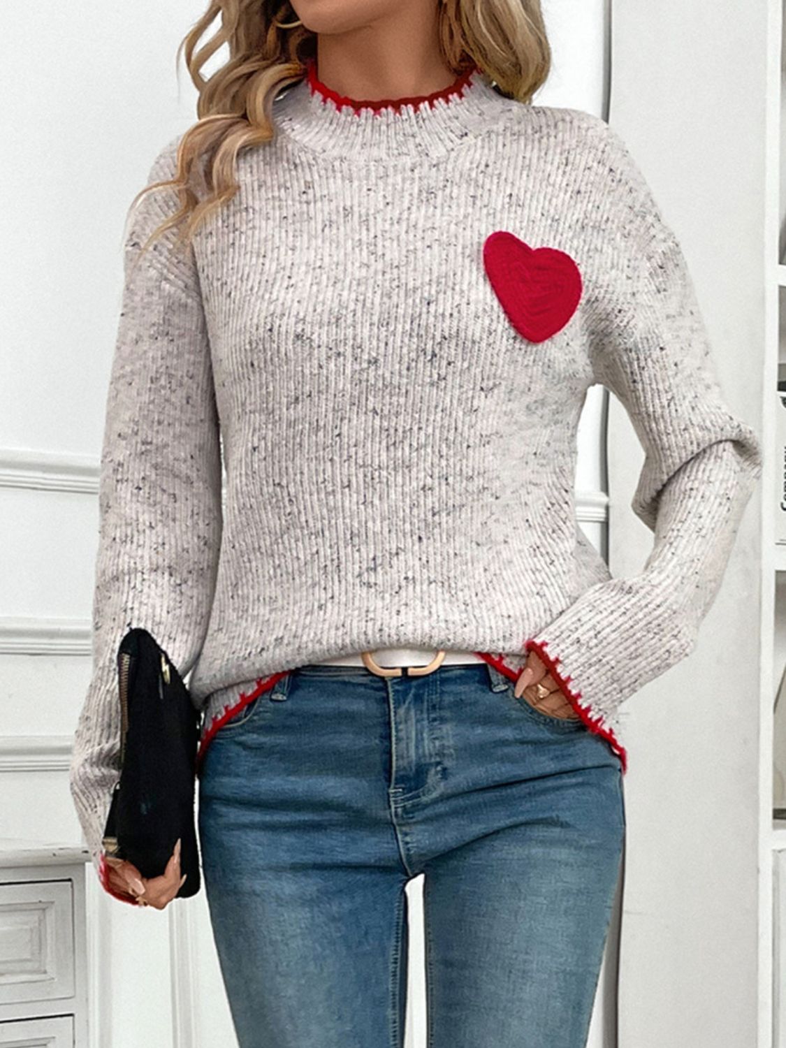 Heart Long Sleeve Sweater