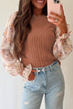 floral flounce sleeve blouse