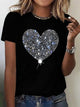 Heart Graphic Short Sleeve T-Shirt