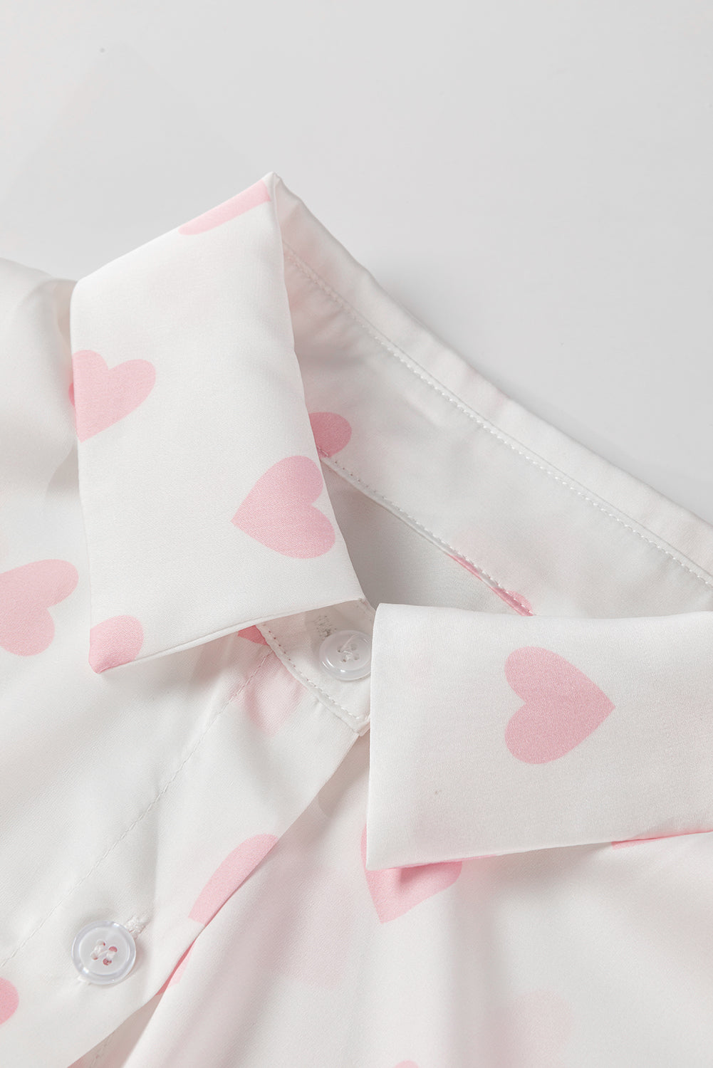 Camisa de manga larga con estampado de corazón