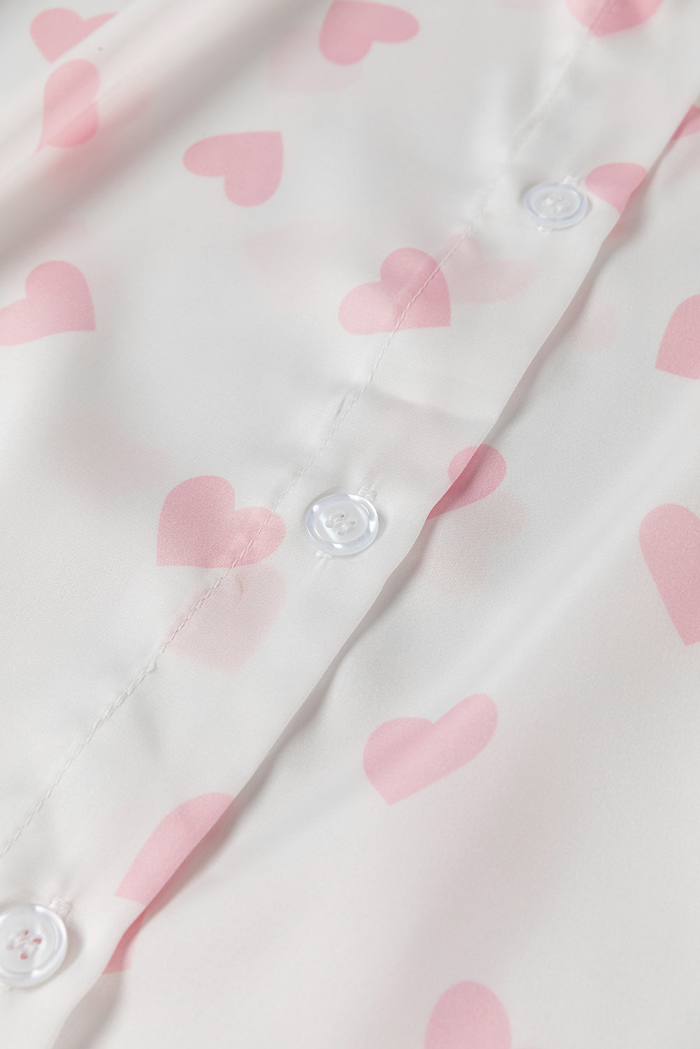 Camisa de manga larga con estampado de corazón