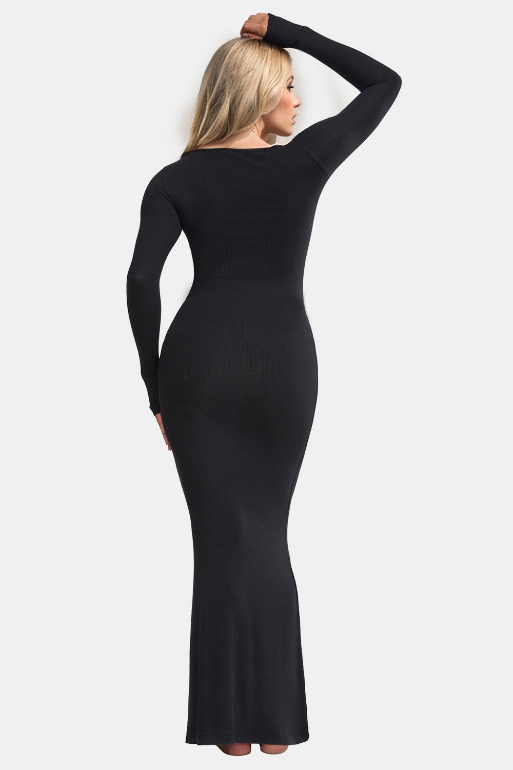 Basic Bae Built-In Shapewear  Long Sleeve Maxi Dress