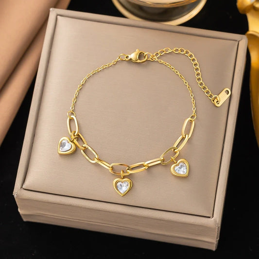 18K gold plated stainless steel bracelets