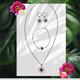 Sun opal rampunzel necklace set