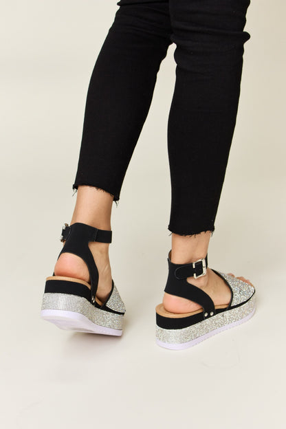 Forever Link Rhinestone,Wedge Sandals