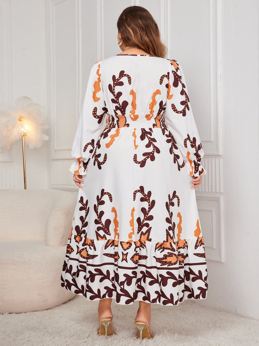 Honey Printed Surplice Dress