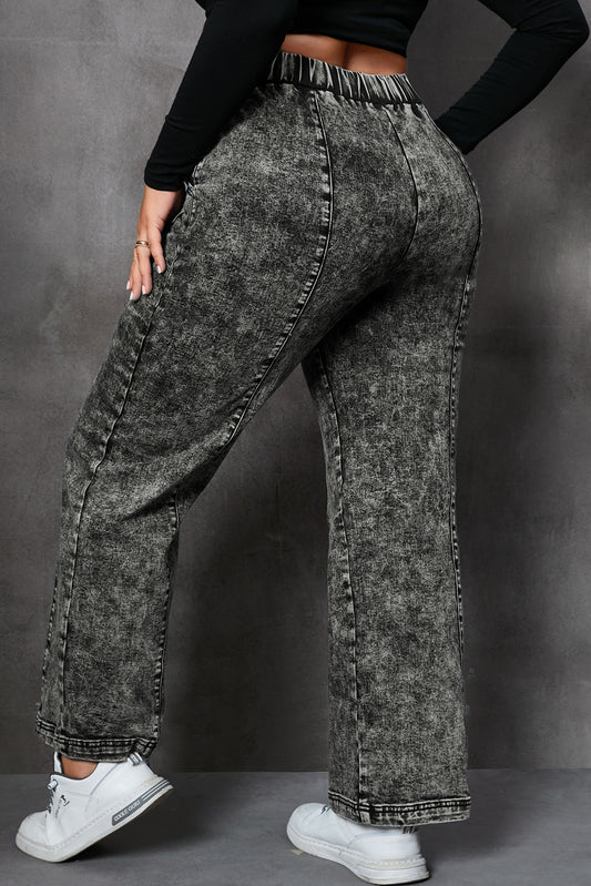 Jeans rectos con cordón