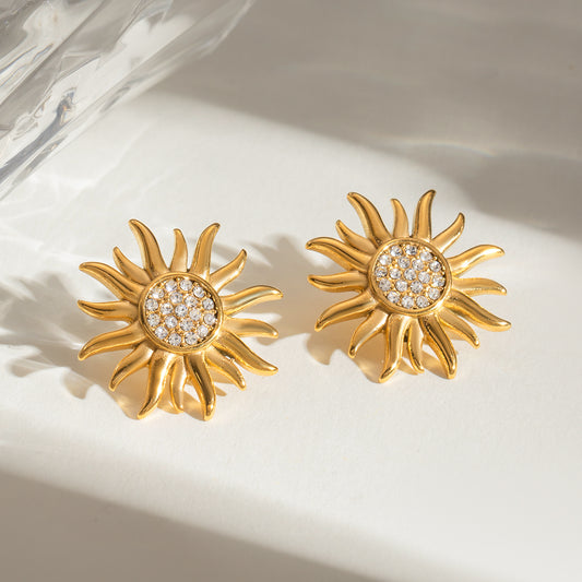 Pendientes con forma de sol