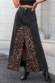 Falda midi de leopardo