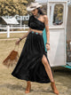 Conjunto de top y falda con abertura