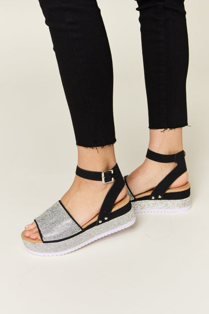 Forever Link Rhinestone,Wedge Sandals