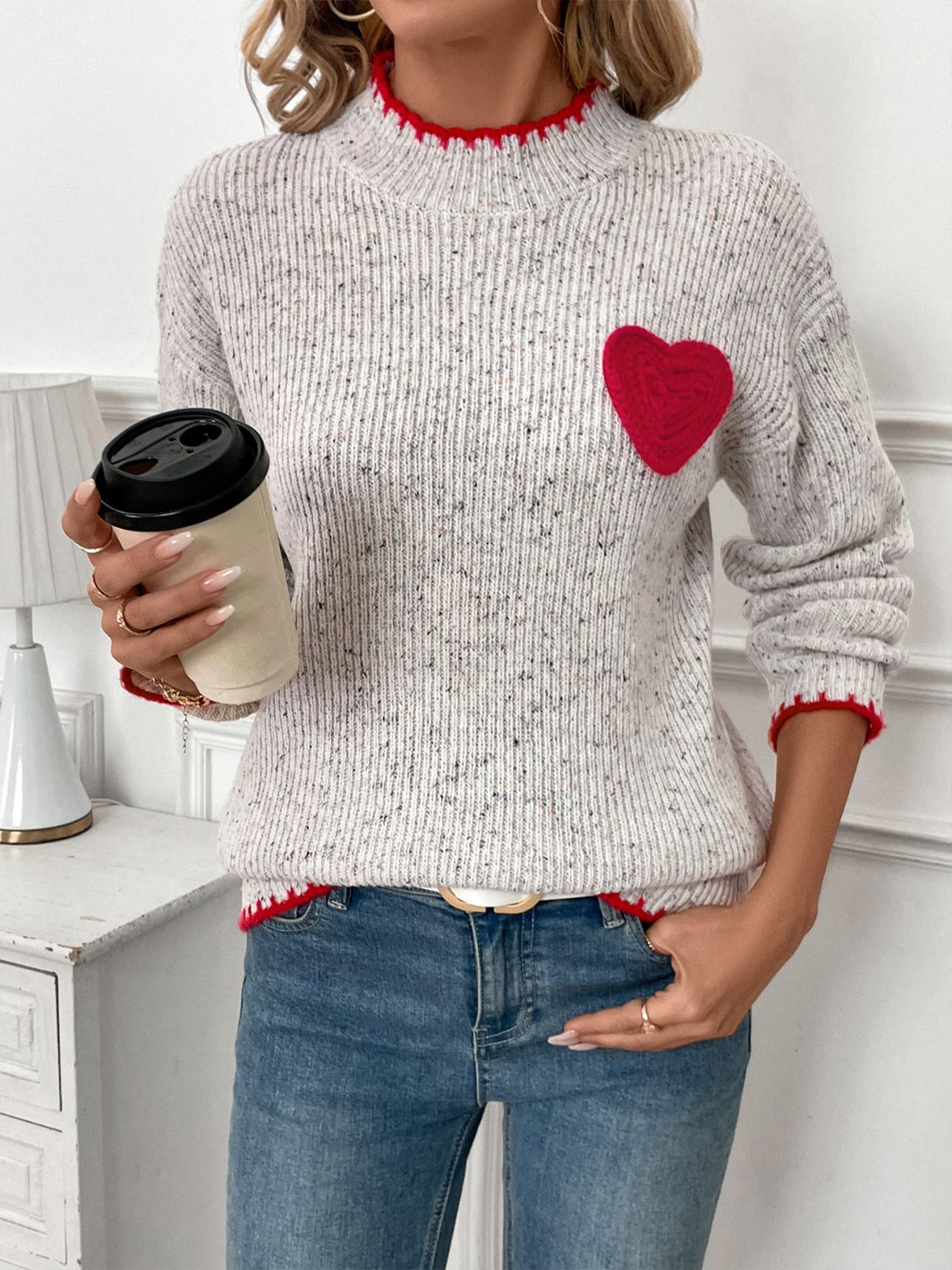 Heart Long Sleeve Sweater