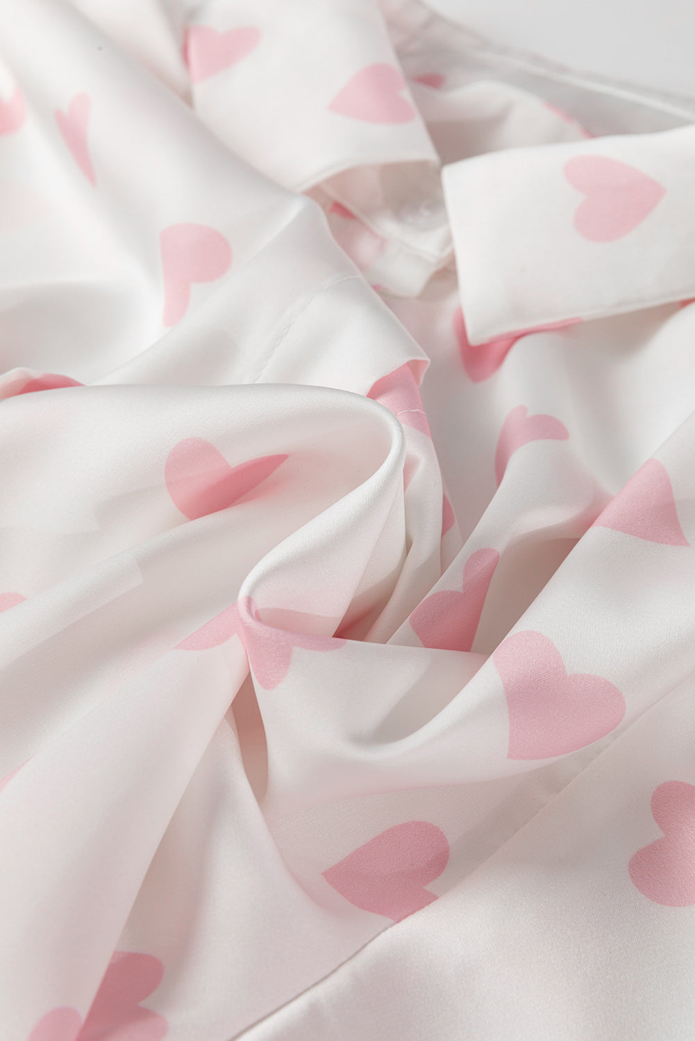 Camisa de manga larga con estampado de corazón