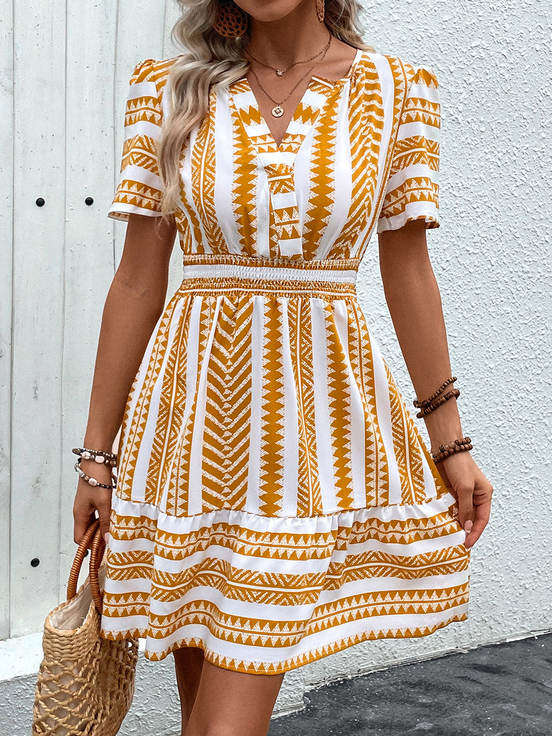 Perfee Geometric Mini Dress