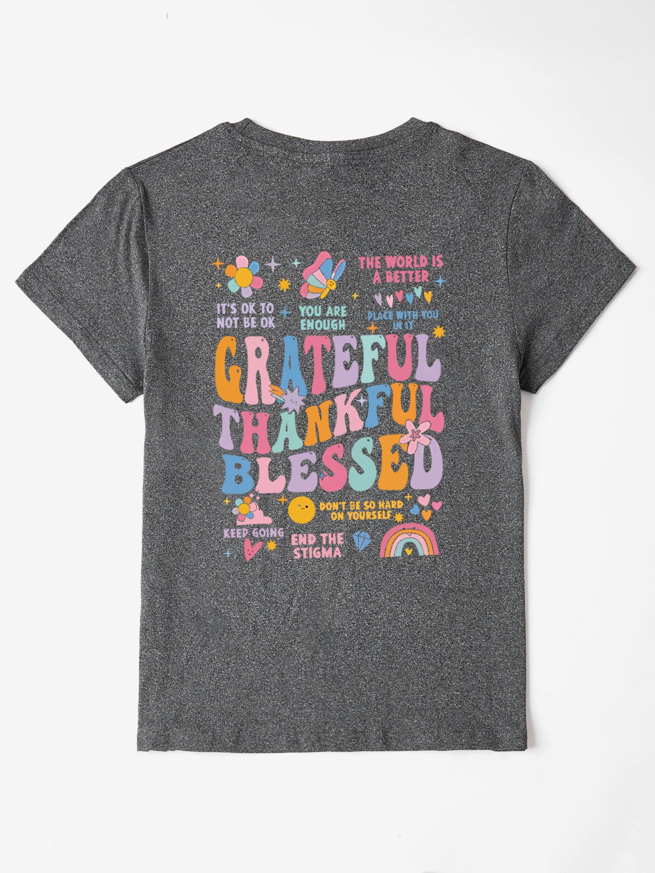 Grateful, thankful, blessed Short Sleeve T-Shirt