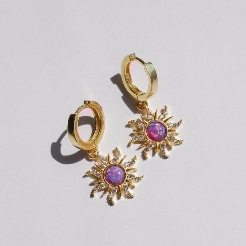 Sun opal rampunzel necklace set