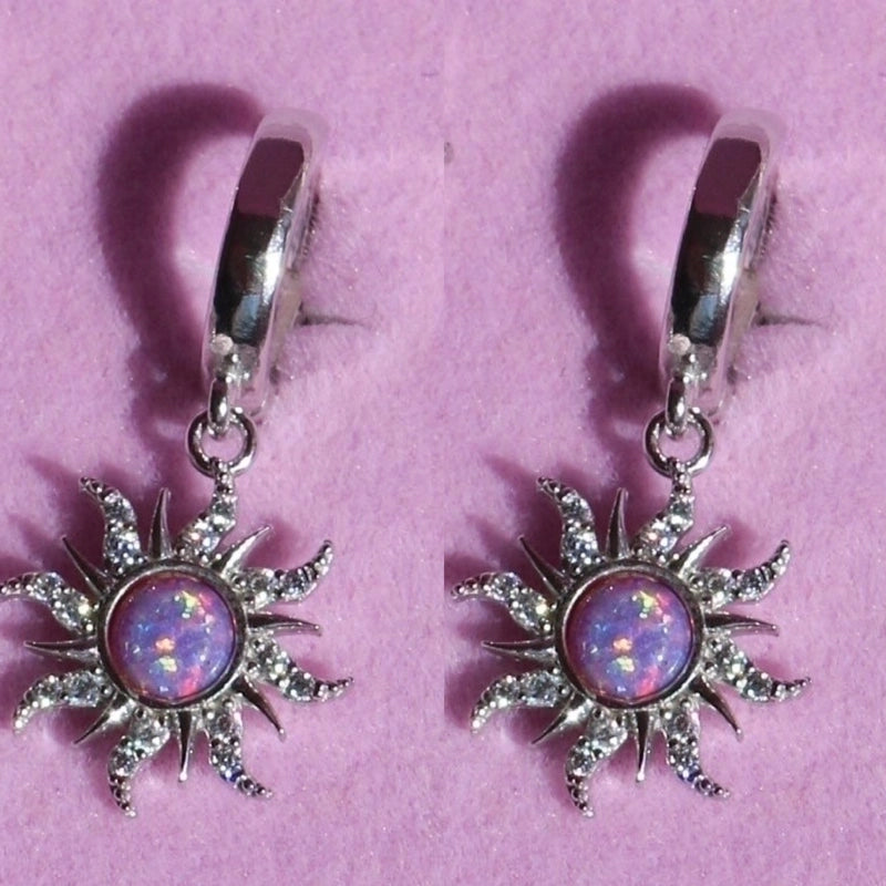 Sun opal rampunzel necklace set